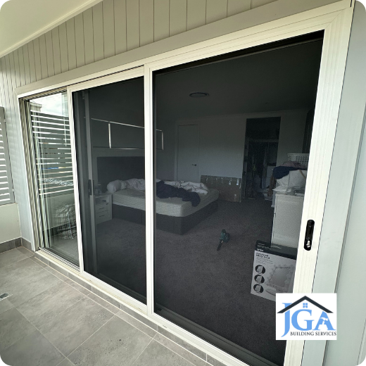 Double sliding screen door